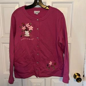 Breckenridge Snap Down Patchwork/Embroidery Sweatshirt XLP